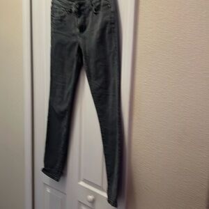 Cab Jeans Womens Grey Low Rise 5 Pockets Button Fly Charcoal Wash size 6